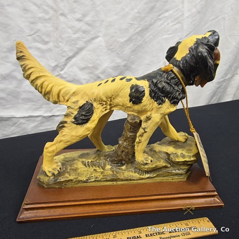 A. Santini Capodimonte Hunting Dog with Bird Figurine โ photo 4