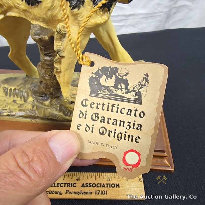 A. Santini Capodimonte Hunting Dog with Bird Figurine โ photo 5