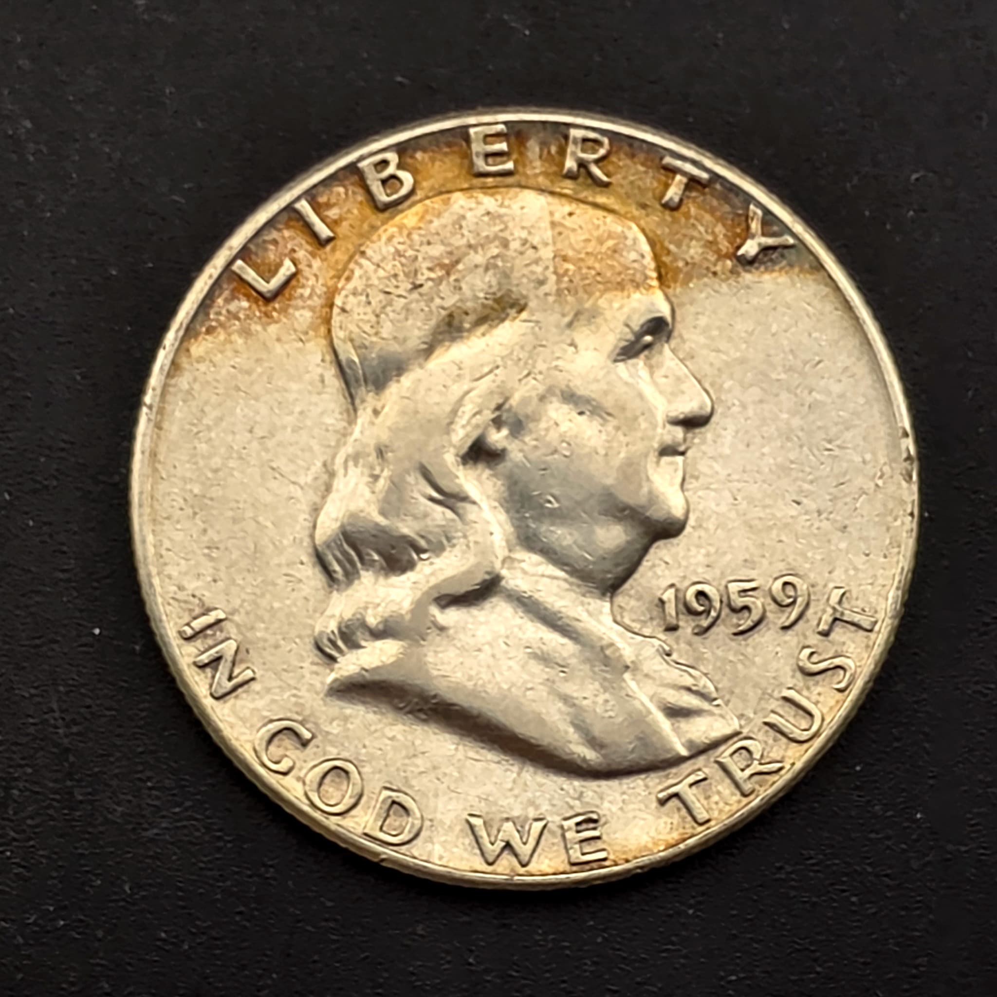 1959 Franklin Half Dollar, 90% Silver