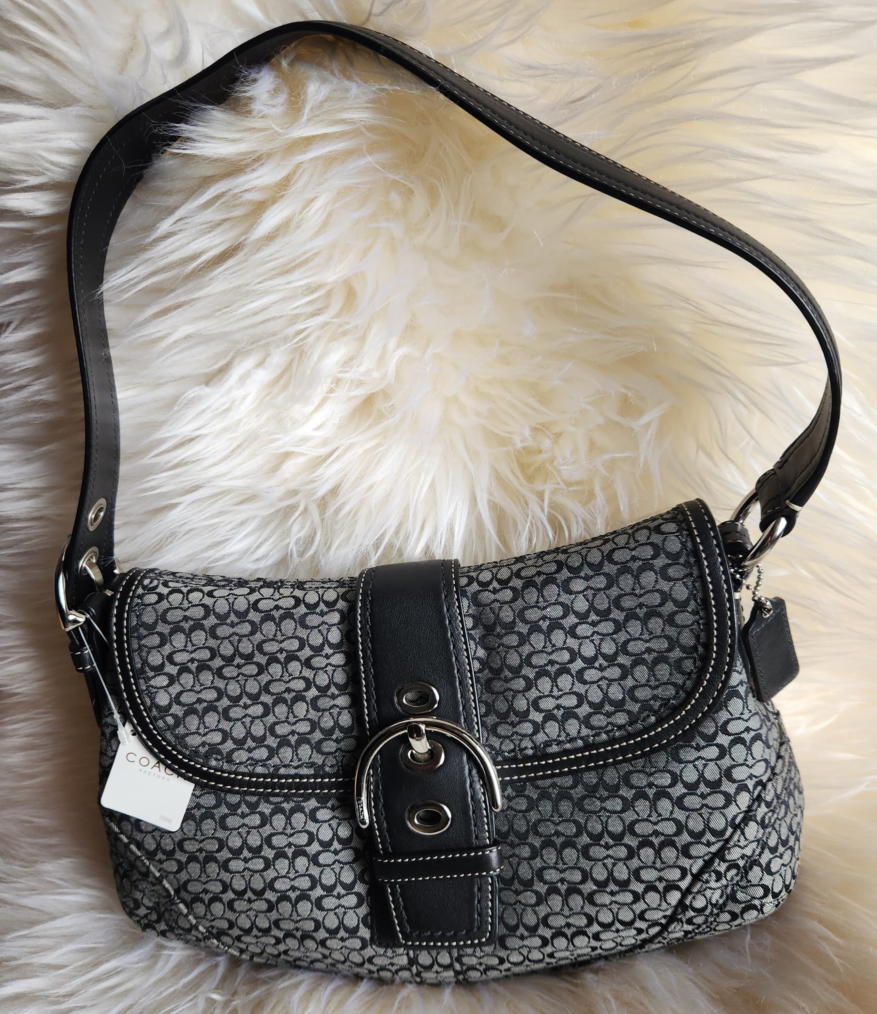 Coach Vintage Y2K Soho Signature Monogram Shoulder Bag
