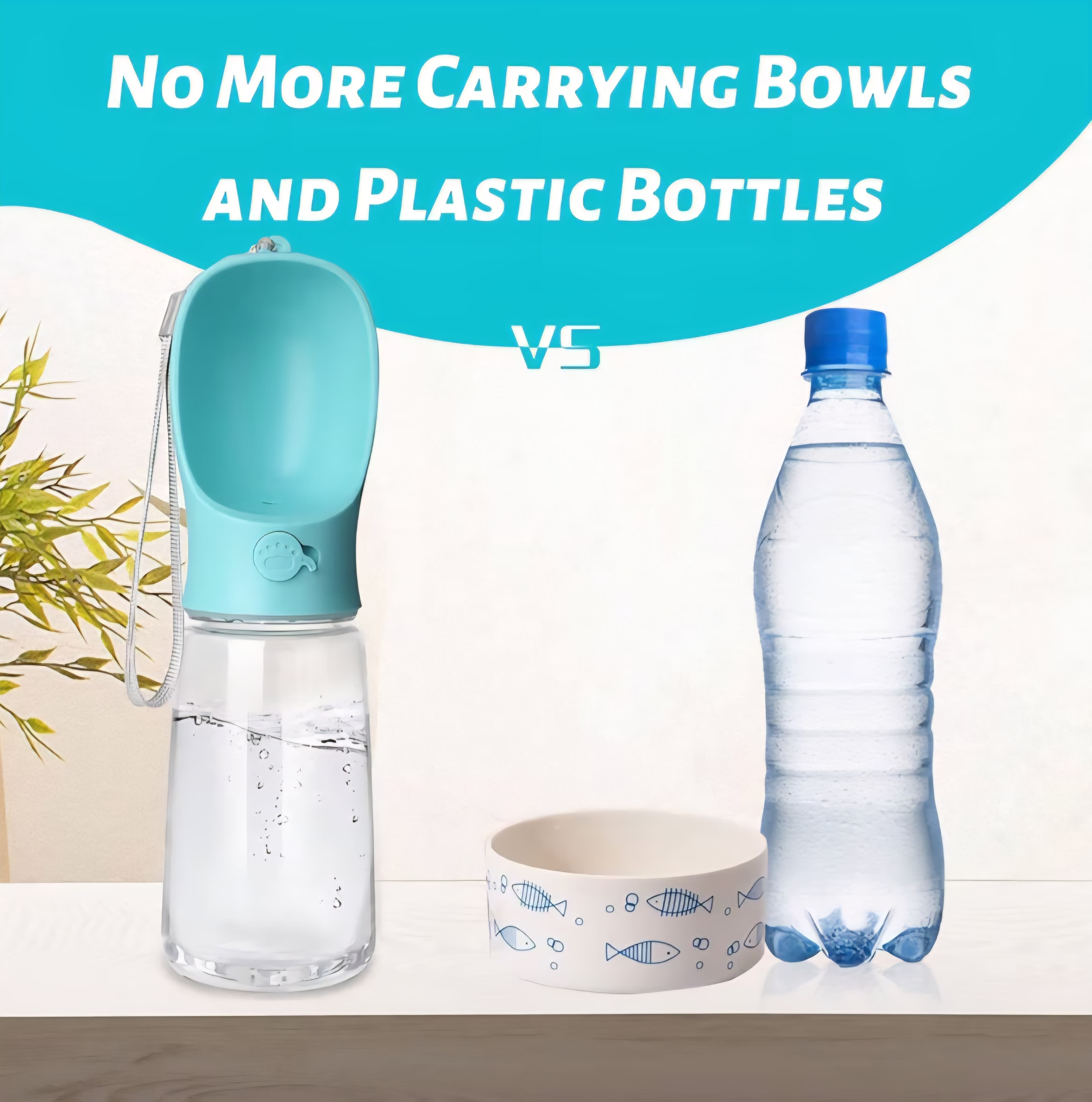 Dog Water Bottle - 19oz (Blue)