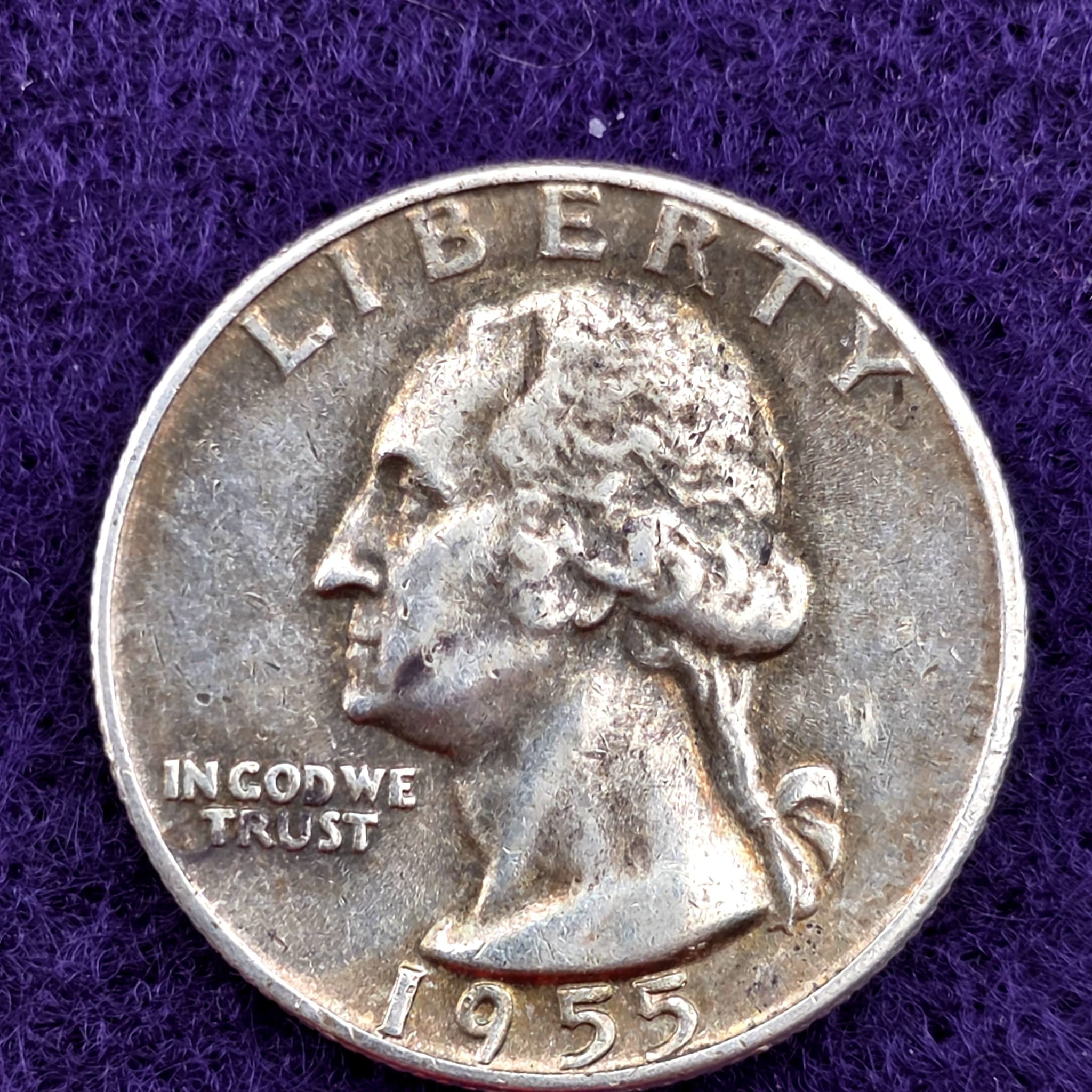 1955 Washington Quarter, 90% Silver