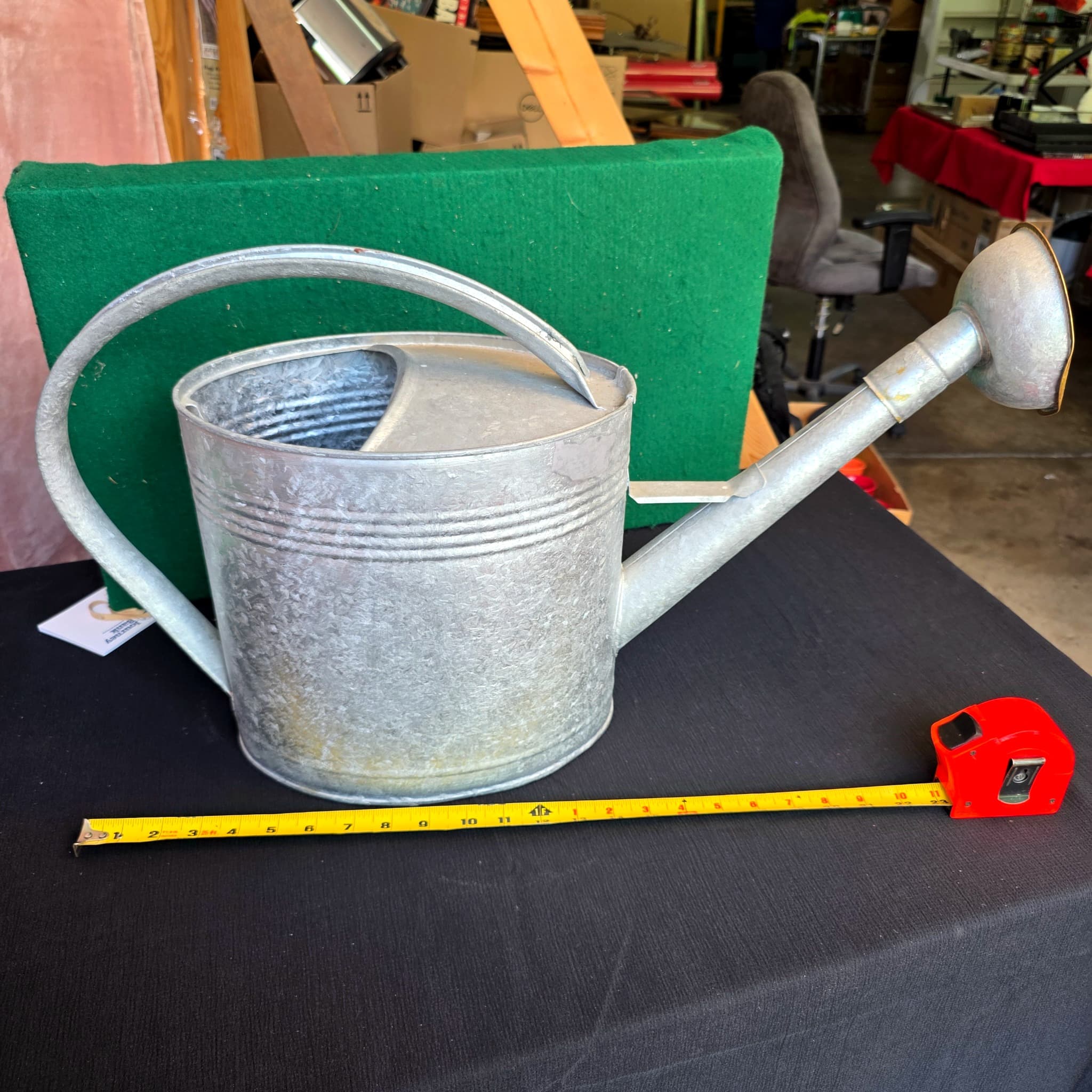 Large Galvanized Metal Watering Can, Brass Diffuser Cap