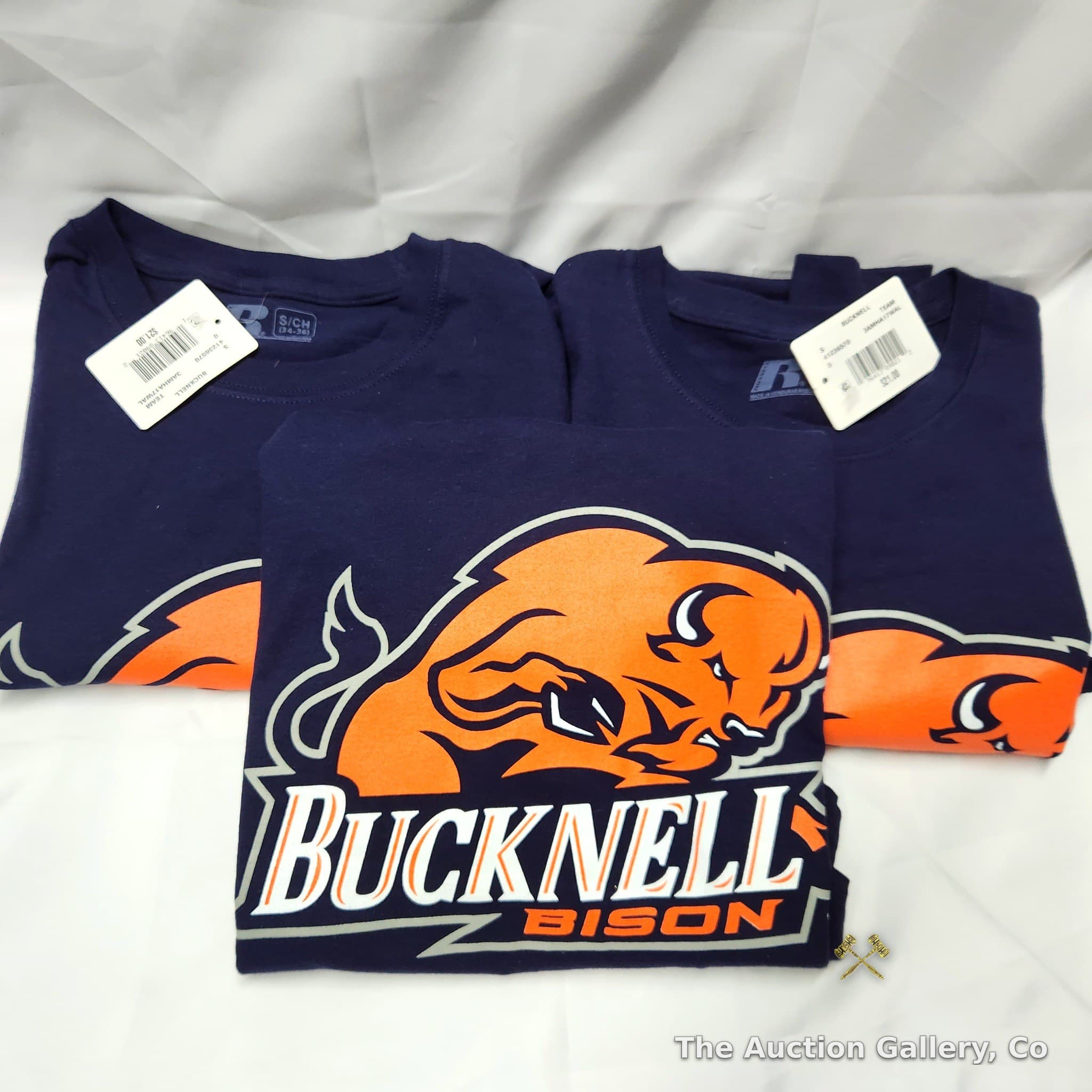 Bucknell Bison Russell Athletic Long-Sleeve Shirts, Set of 3, Size Small, NWT
