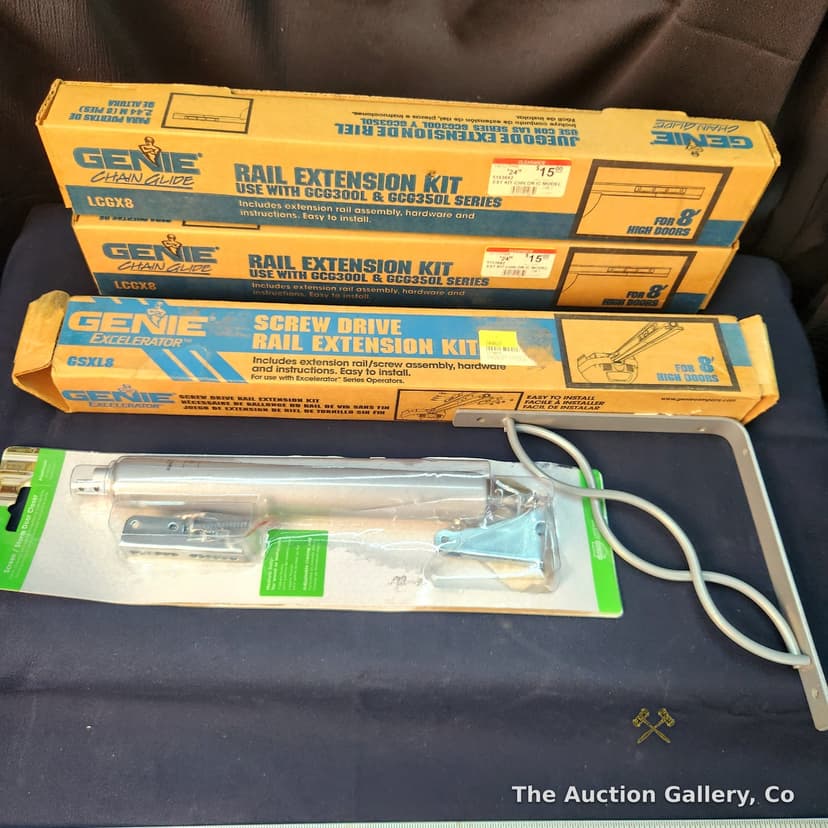 Genie Rail Extension Kits, Door Closer & Bracket, Mixed Lot