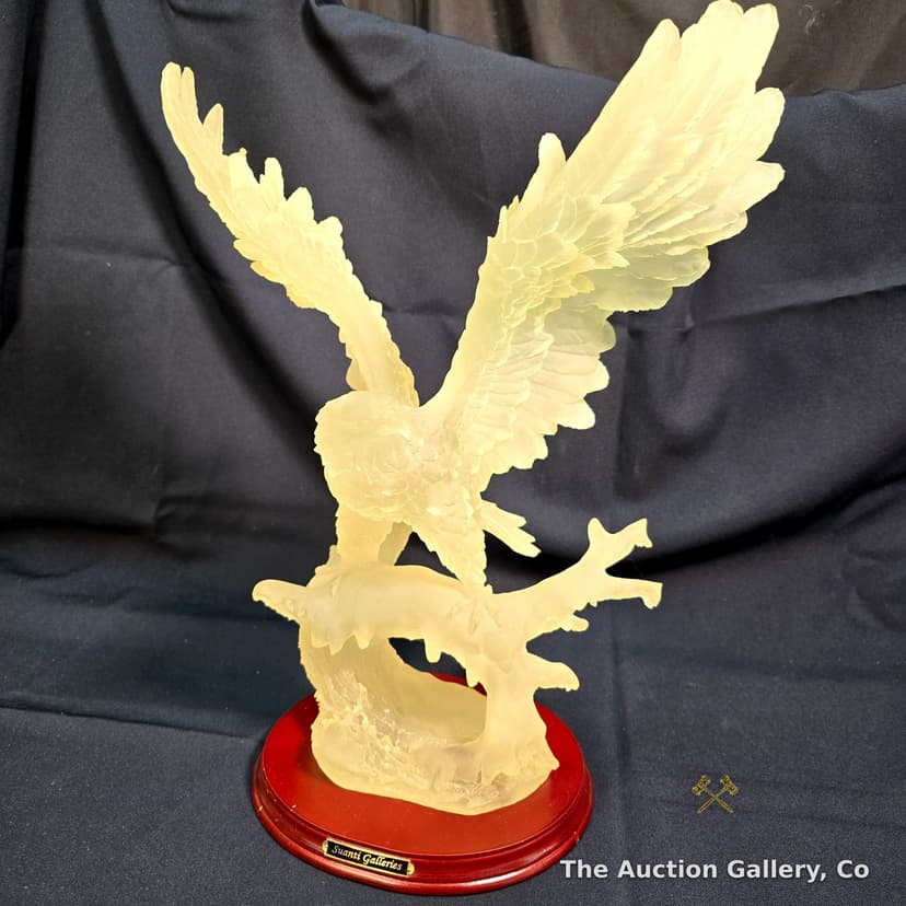 Suanti Galleries Large Translucent Resin Bald Eagle Sculpture