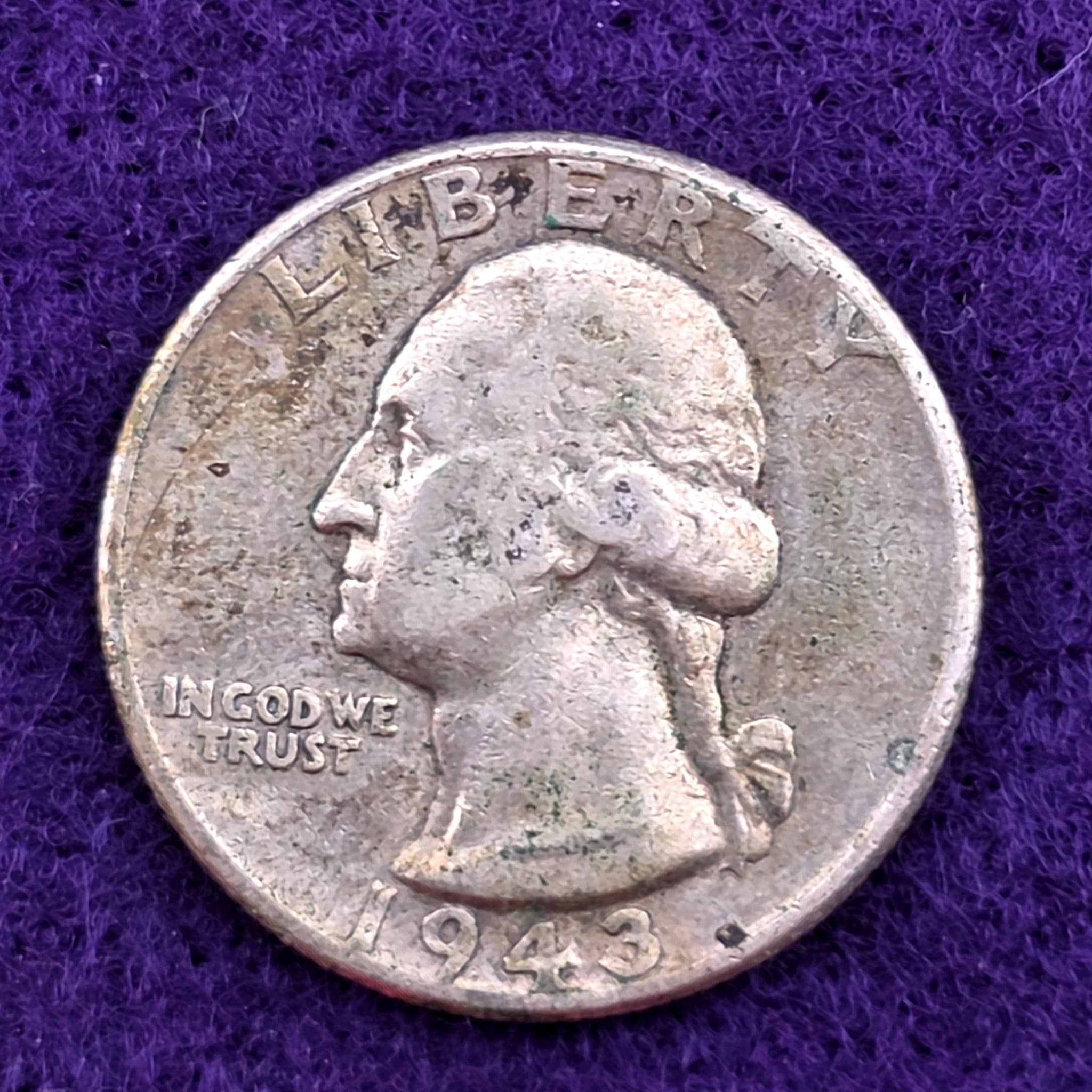 1943 Washington Quarter, 90% Silver