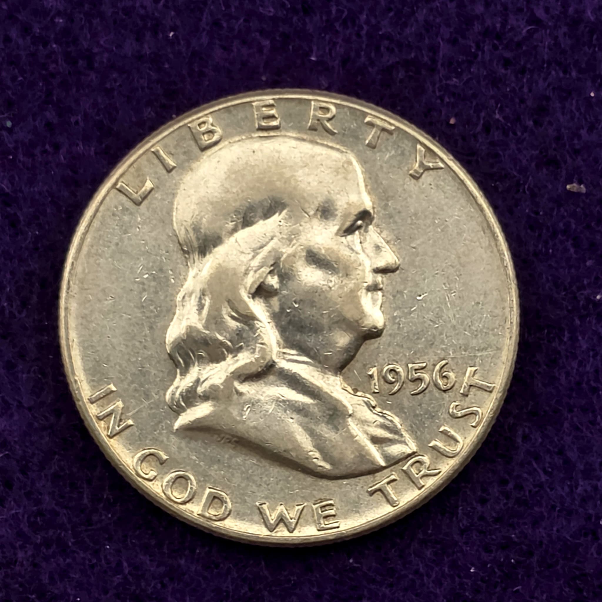 1956 Franklin Half Dollar, 90% Silver