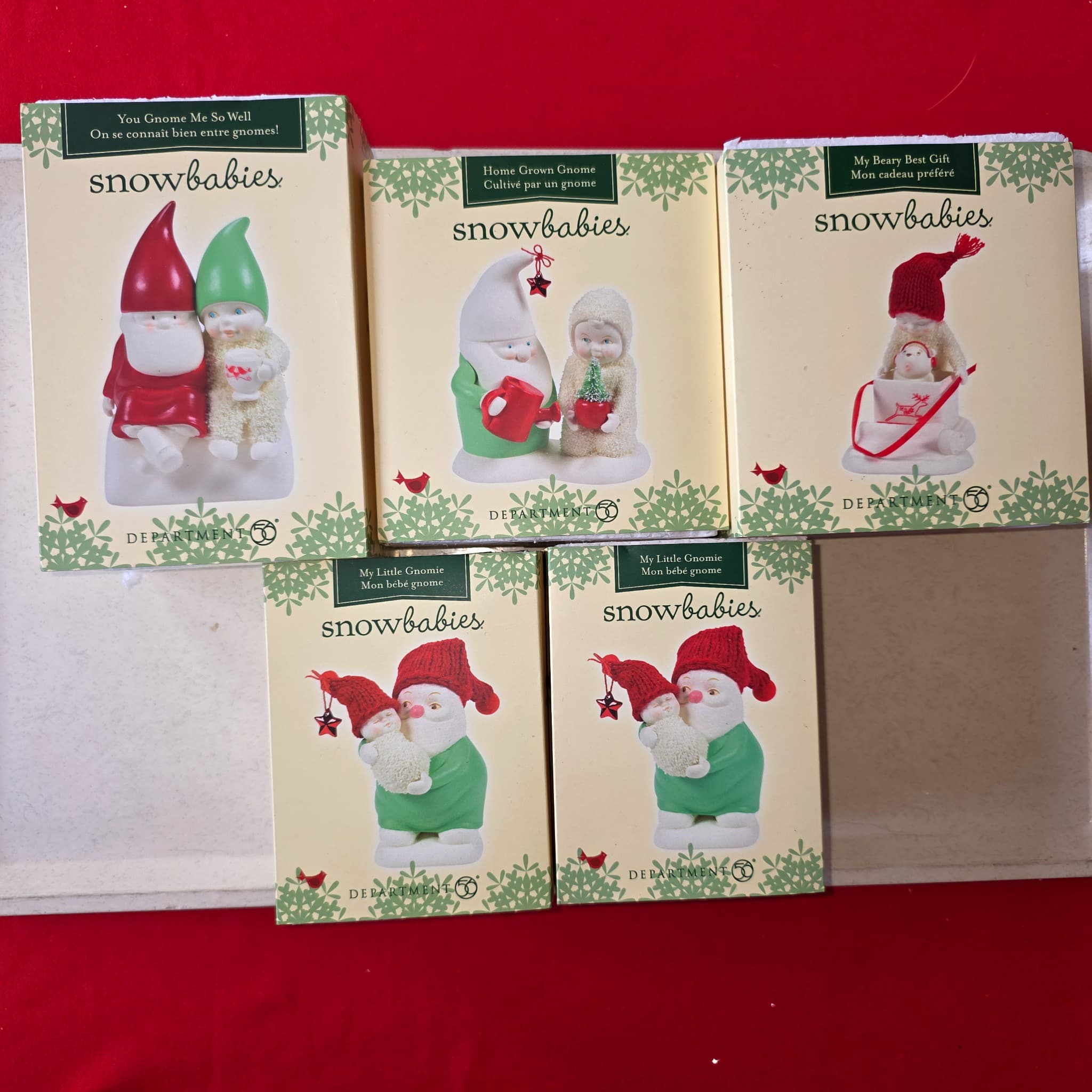 Department 56 Snowbabies Gnome Figurines, Set of 5