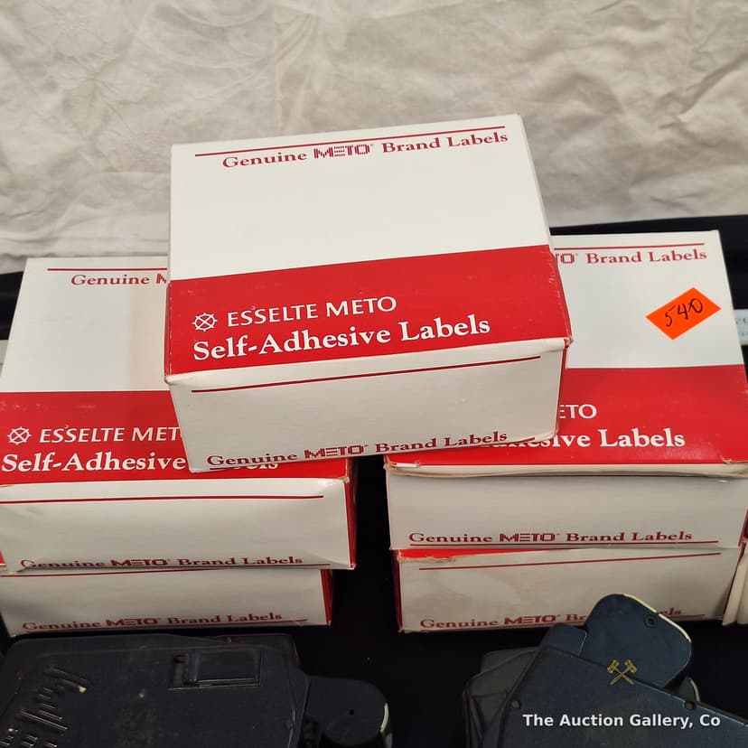 Esselte Meto Price Tag Gun Lot โ 15 Guns, Labels & Rolls โ photo 2