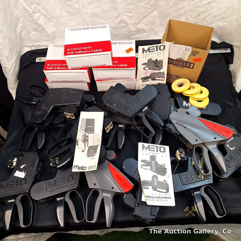 Esselte Meto Price Tag Gun Lot โ 15 Guns, Labels & Rolls