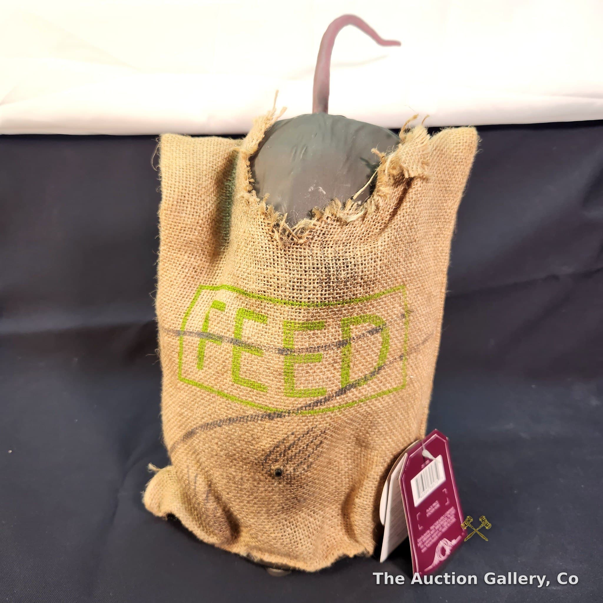 Animated Rat in a Burlap Sack Halloween Prop, New