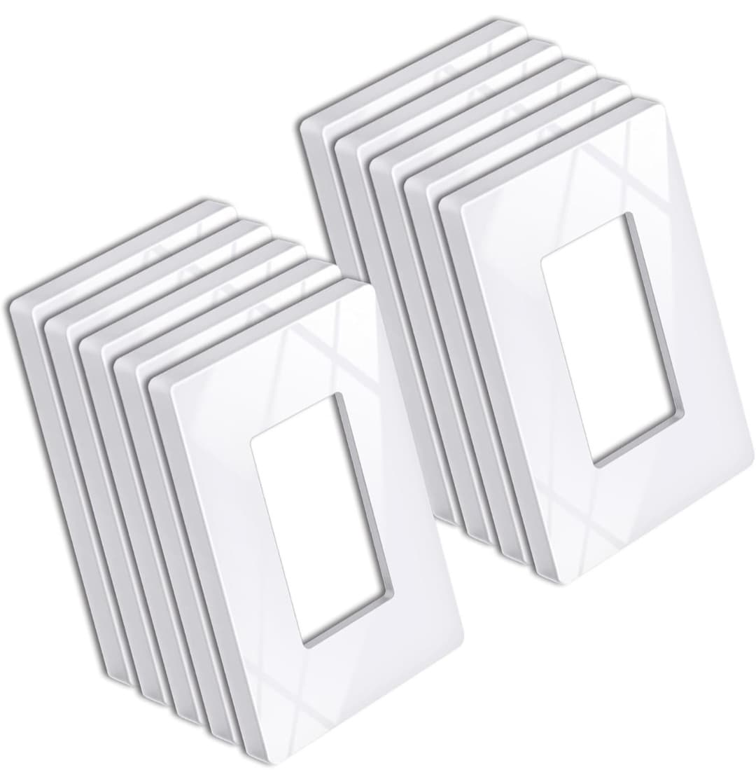 10 Pack Outlet Covers (Gloss, Snow White)