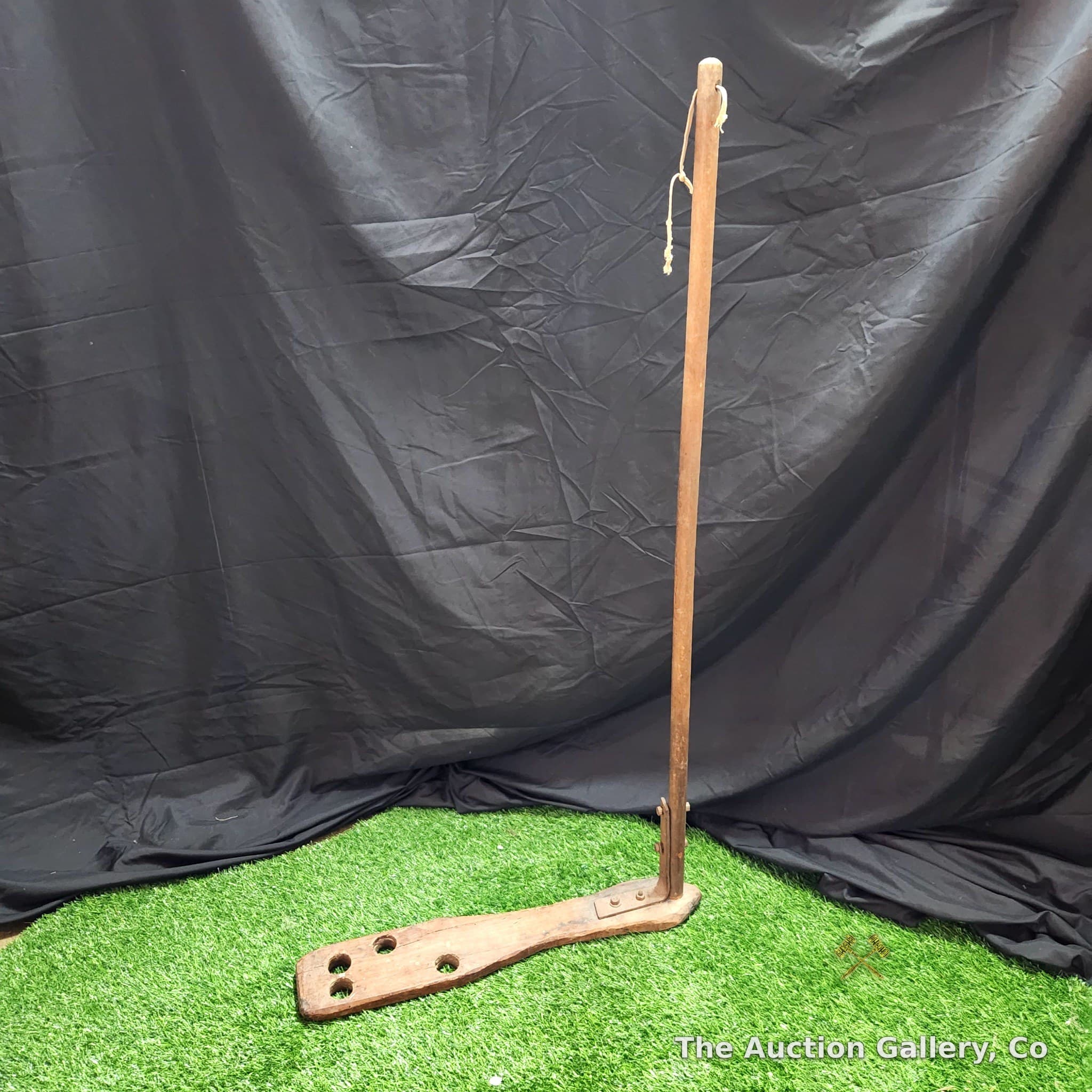 Antique Wooden Apple Butter Paddle with Steel Hardware