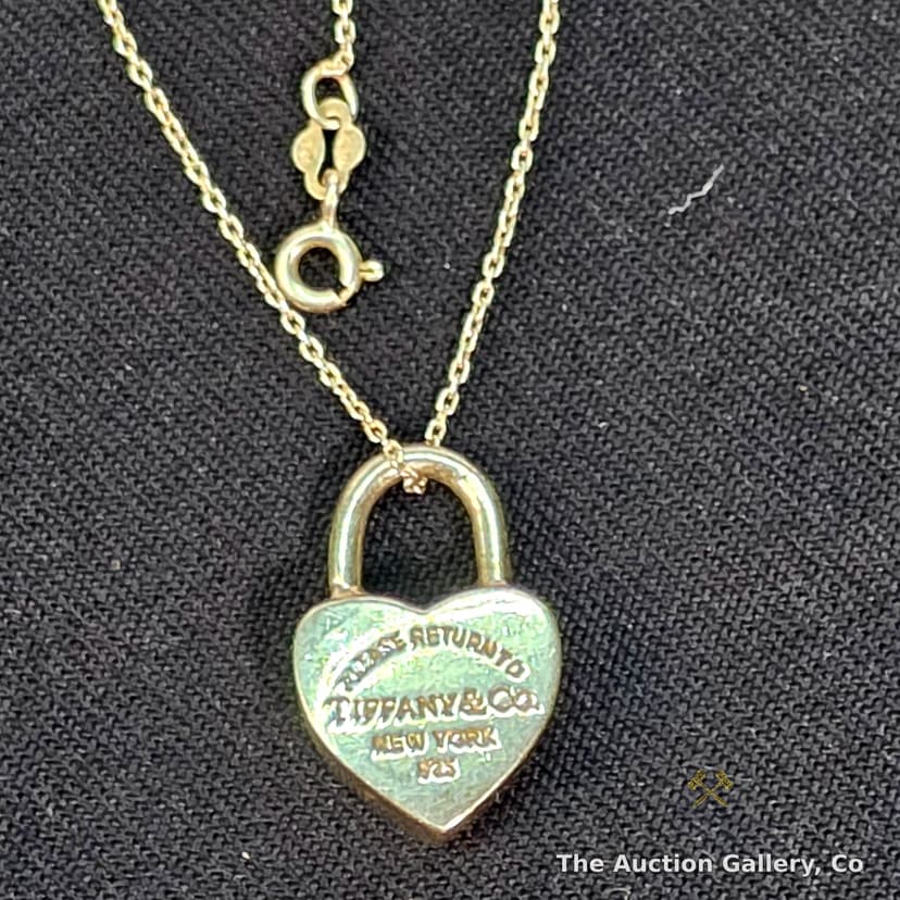 Tiffany & Co. Return to Tiffany Heart Lock Necklace, Sterling Silver