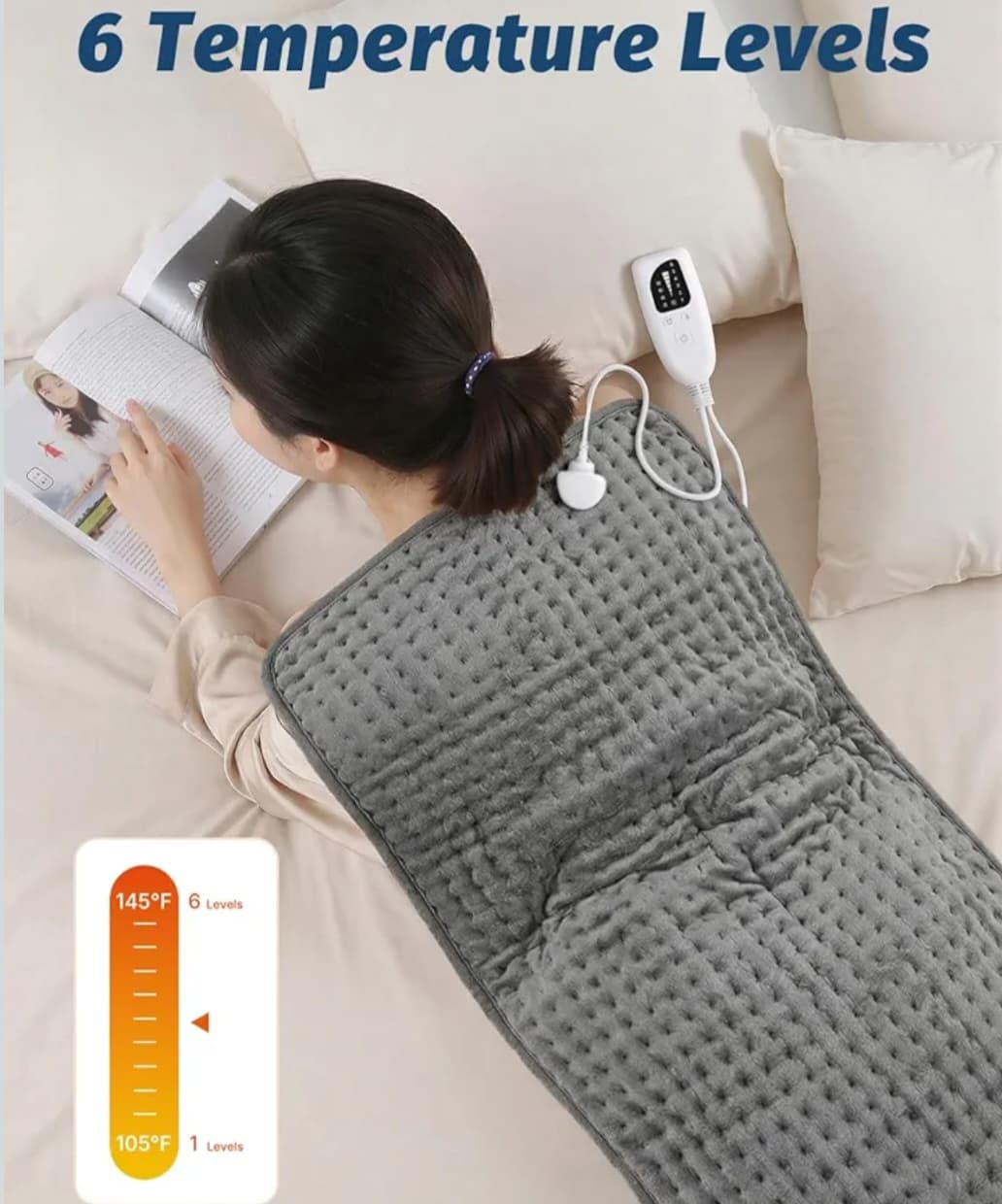 XL Soft Cover Heating Pad - 17 x 33 (Grey)