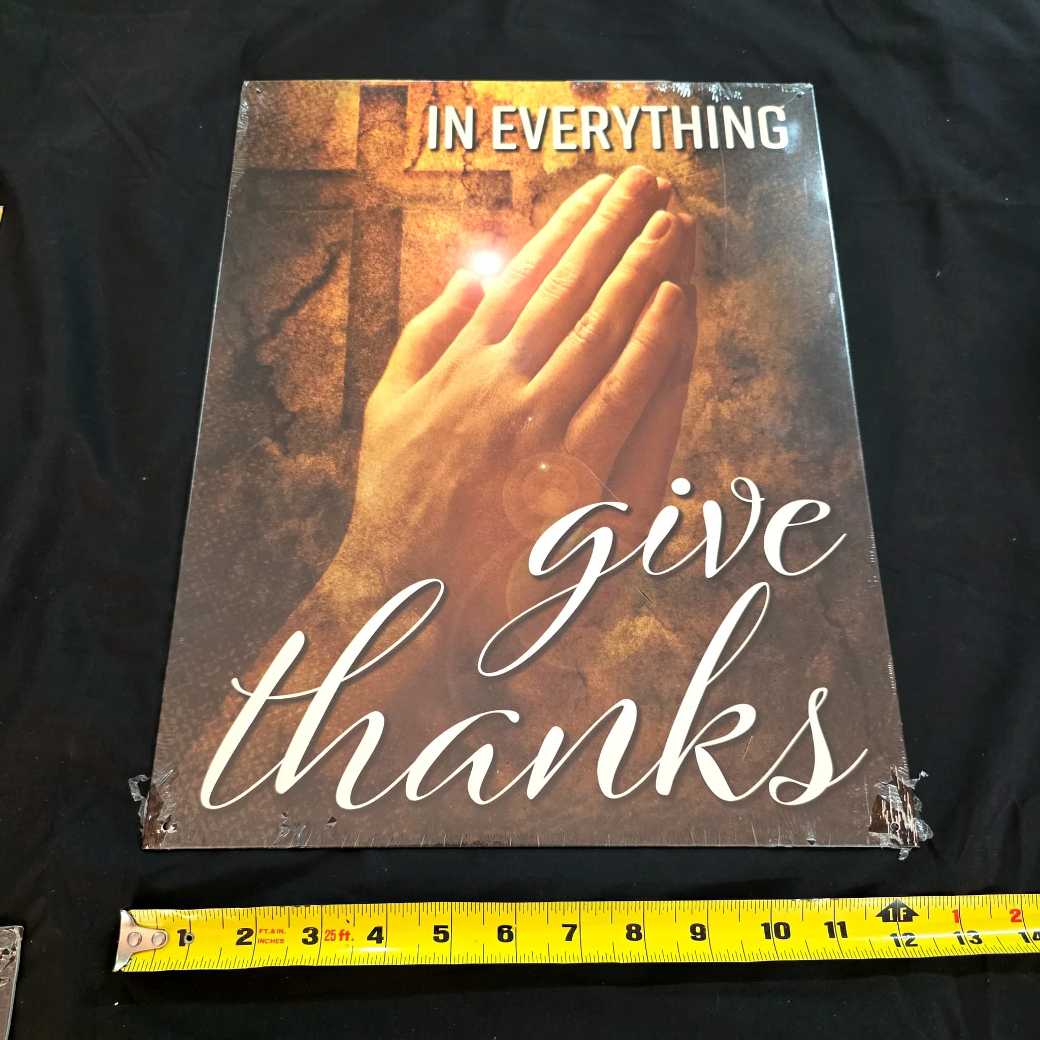 "In Everything Give Thanks" Metal Wall Sign, 12.5x16"