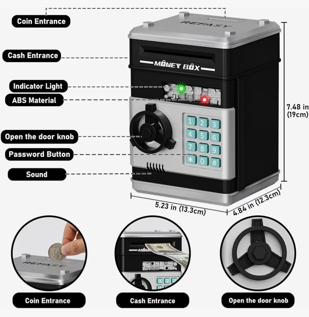 Kids Electronic ATM Piggy Bank (Key Pad Password)