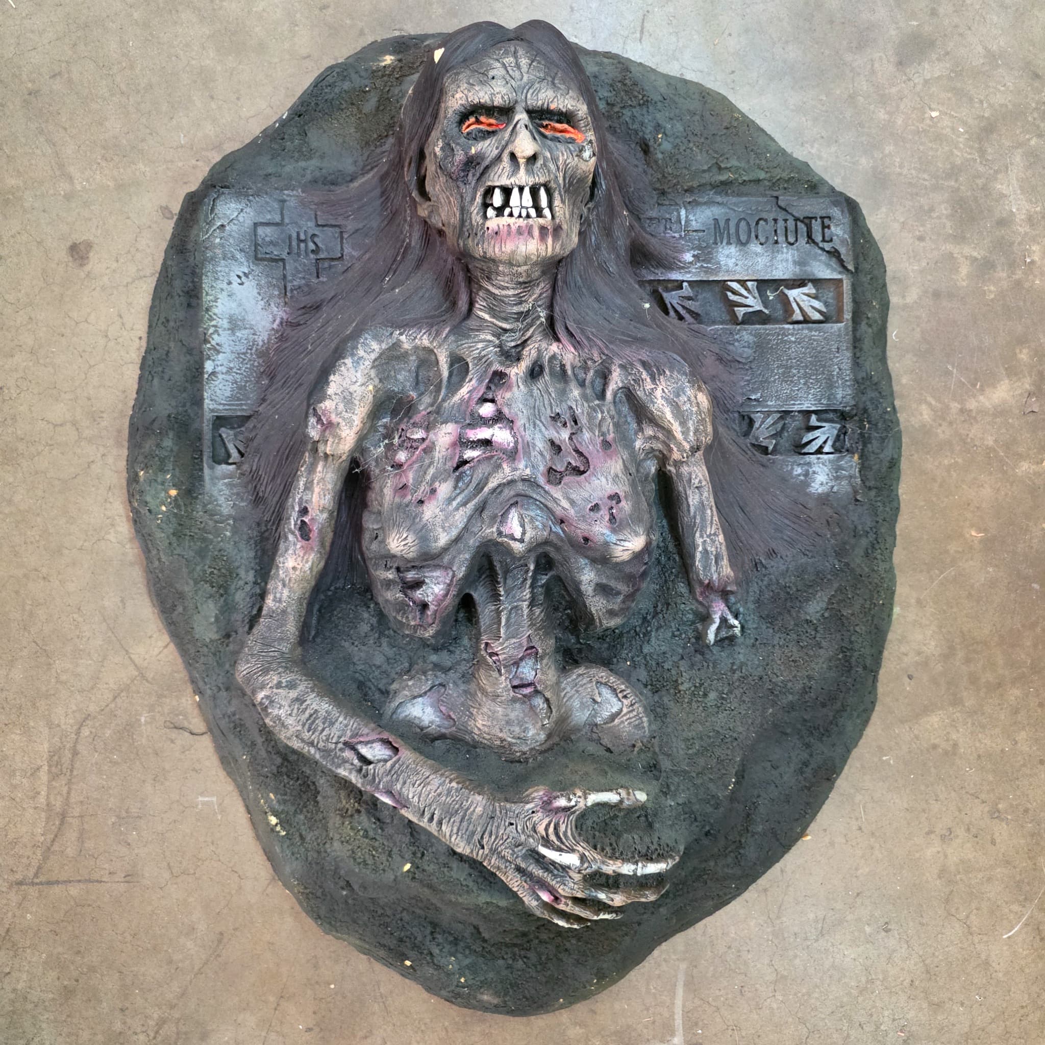 Large Professional Foam Grim Reaper Wall Sculpture, 37" x 40"