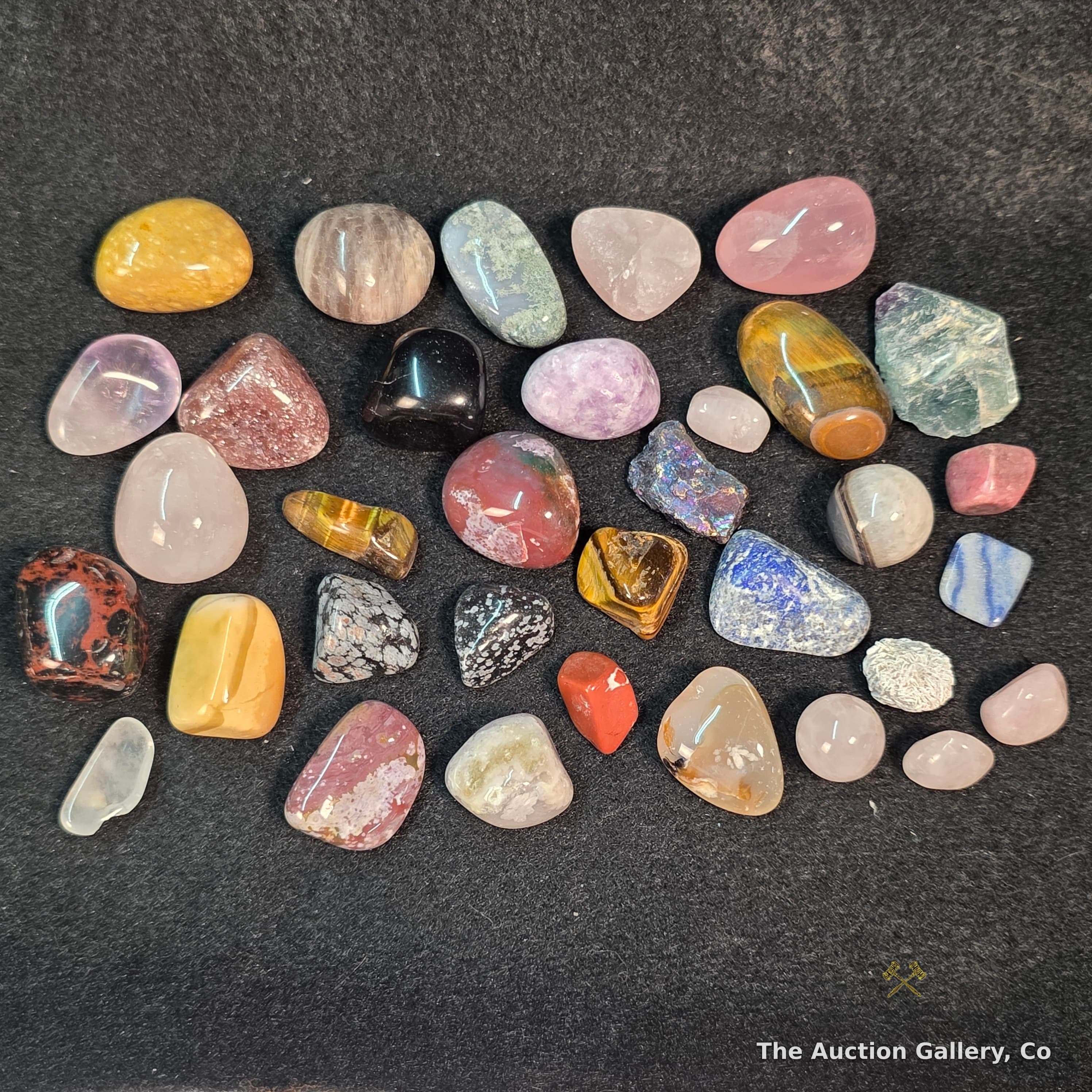 Mixed Tumbled Crystals & Gemstones, Large Lot