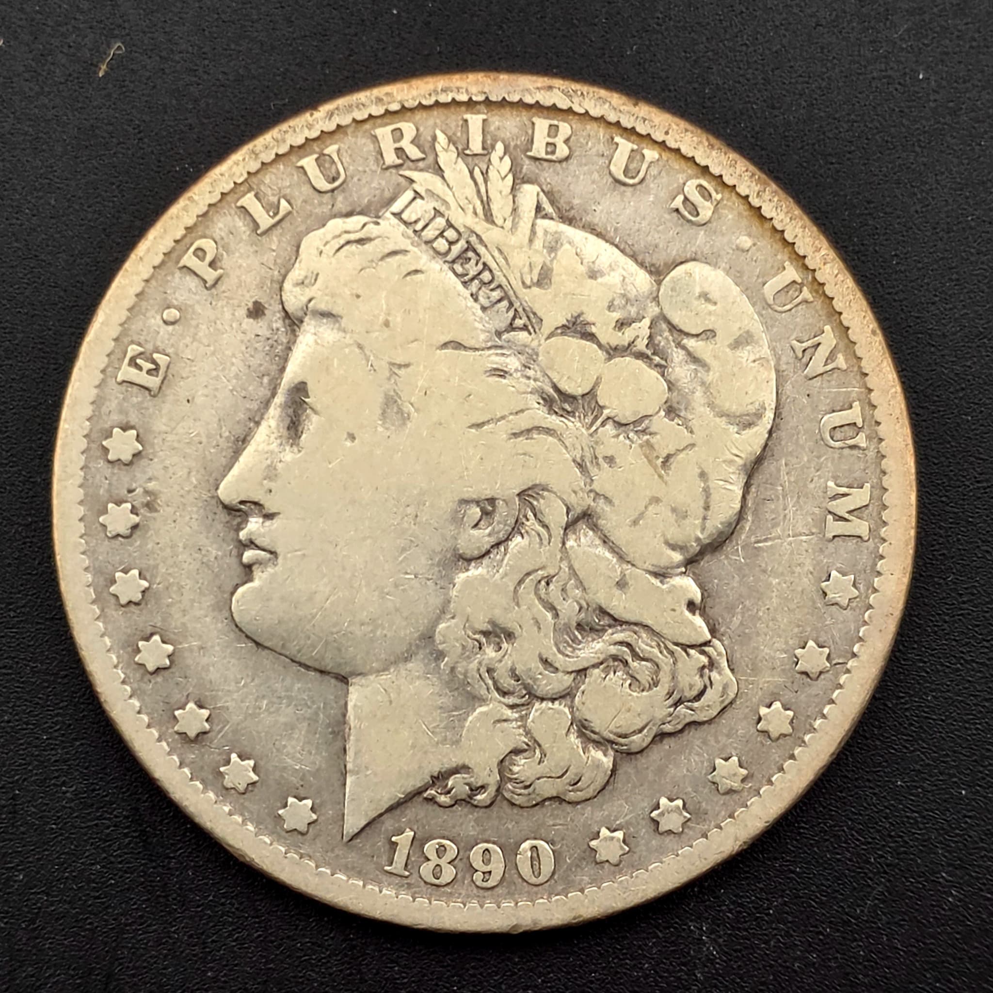 1890-O Morgan Silver Dollar, 90% Silver