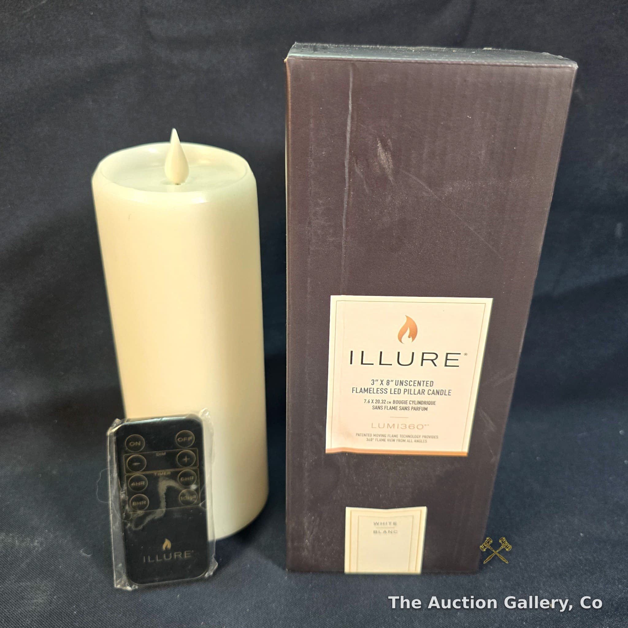 Illure Flameless LED Pillar Candle with Remote, 3" x 8"