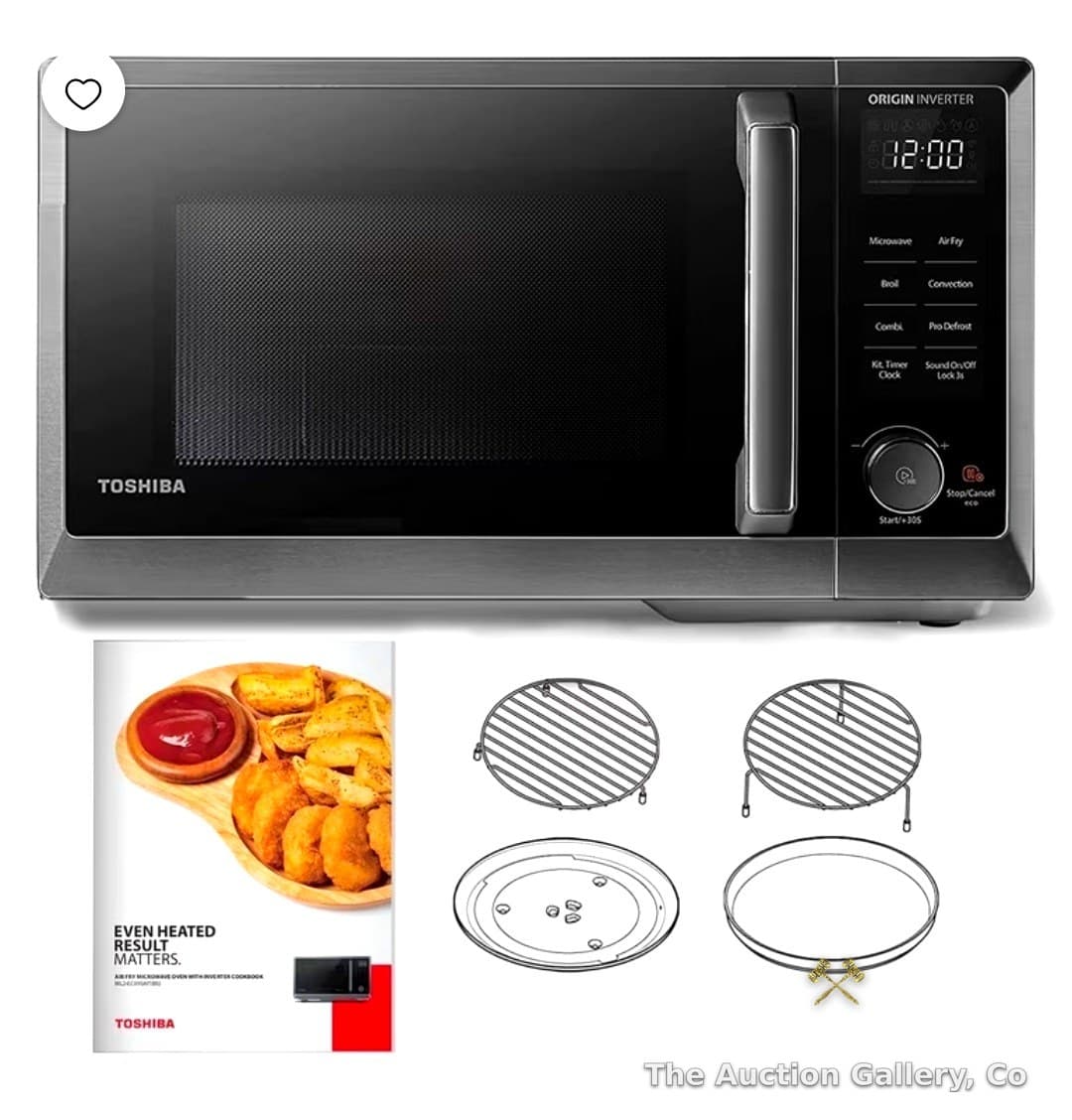 Toshiba 6-in-1 Inverter Microwave Air Fryer Combo, 0.9 Cu. Ft.