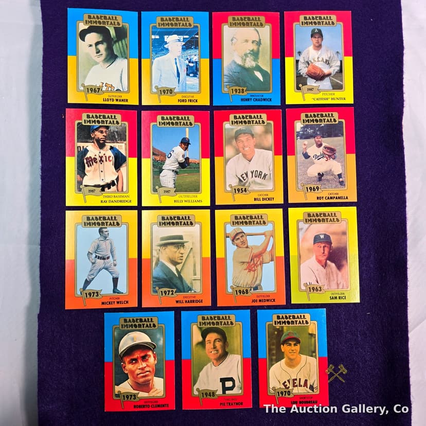 Baseball Immortals Hall of Fame Cards, Lot of 15