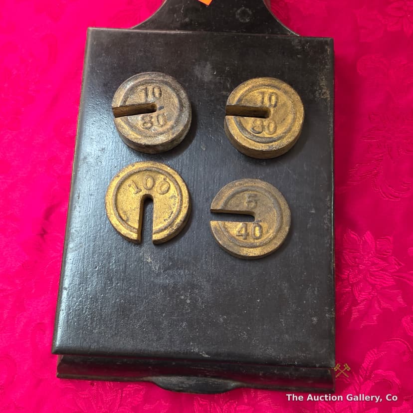 Fairbanks Antique Cast Iron Mercantile Balance Scale with Weights β photo 2