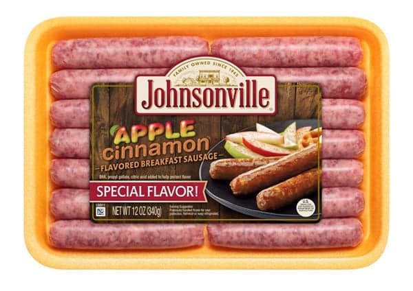 Johnsonville Apple Cinnamon Breakfast Sausage Links 12oz.